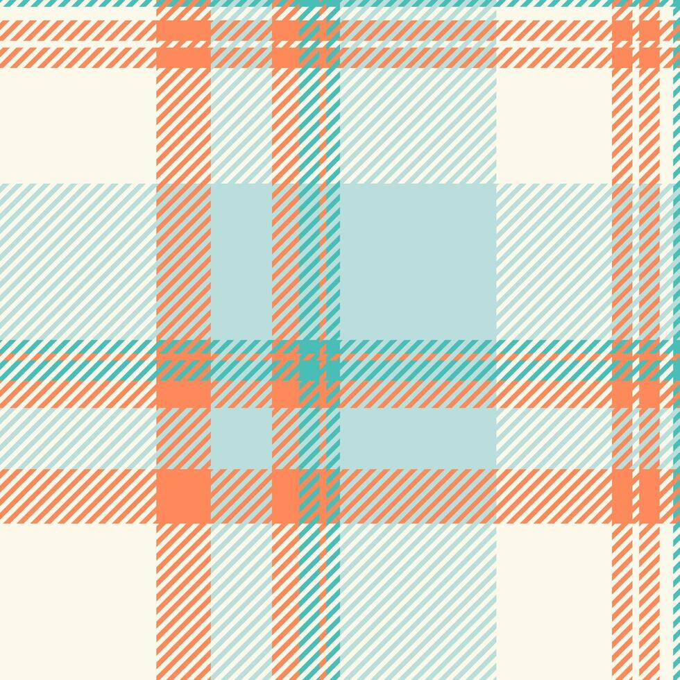 Poncho tartan plaid fabric, gift card texture check background. Us seamless pattern textile in sea shell and light colors. vector
