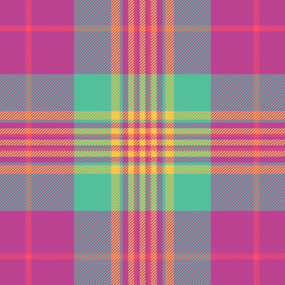 Tartan plaid check of texture seamless with a fabric textile pattern background. vector