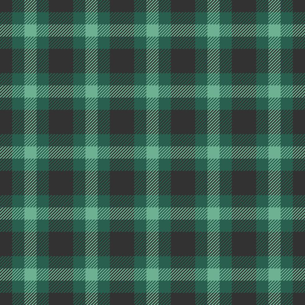 Tidy plaid check textile, hunter fabric seamless texture. Feminine background pattern tartan in teal and grey colors. vector