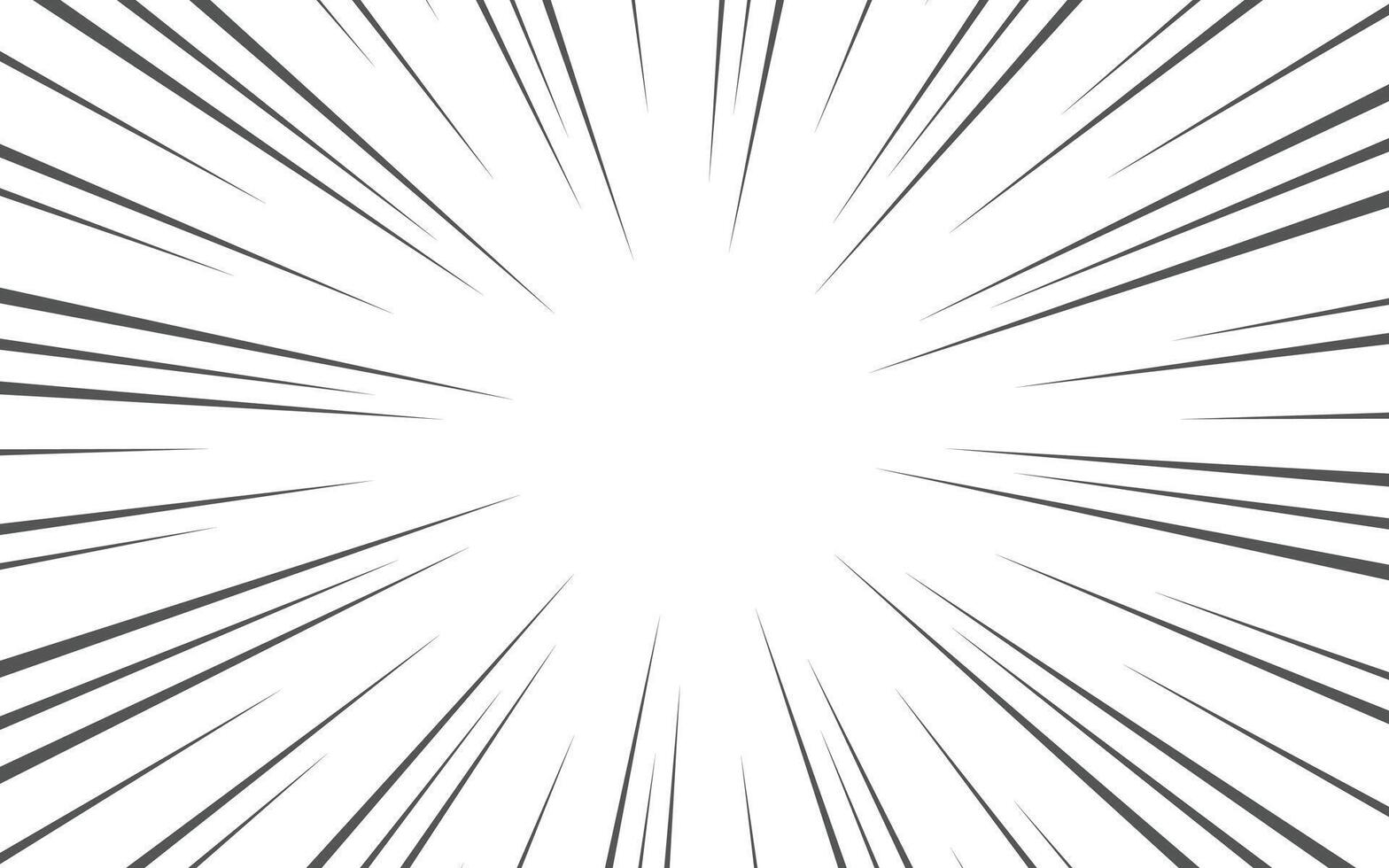 Speed lines in frame for manga comics book. Radial motion background. vector
