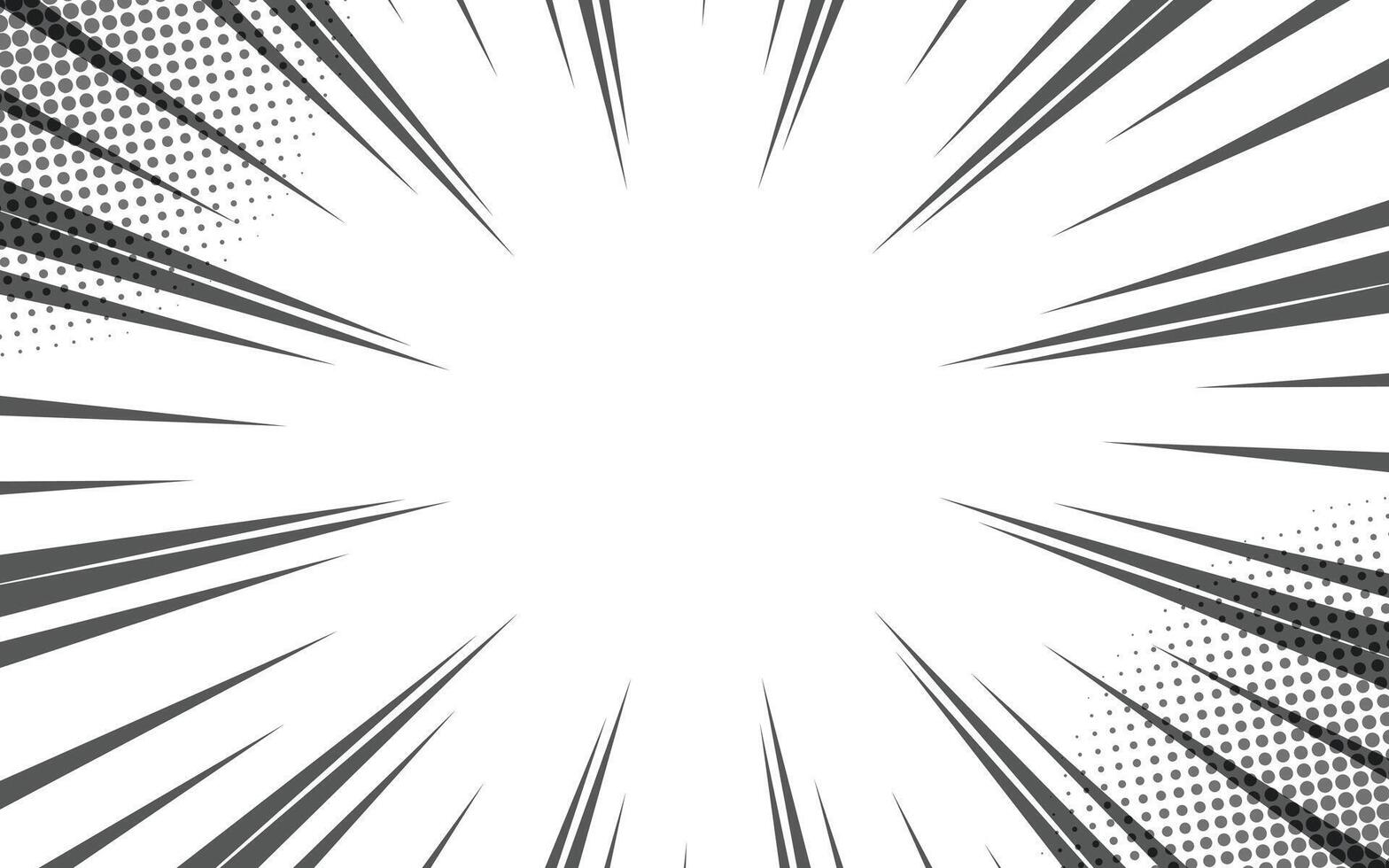 Radial speed lines background. Comic book explosion lines wallpaper. vector