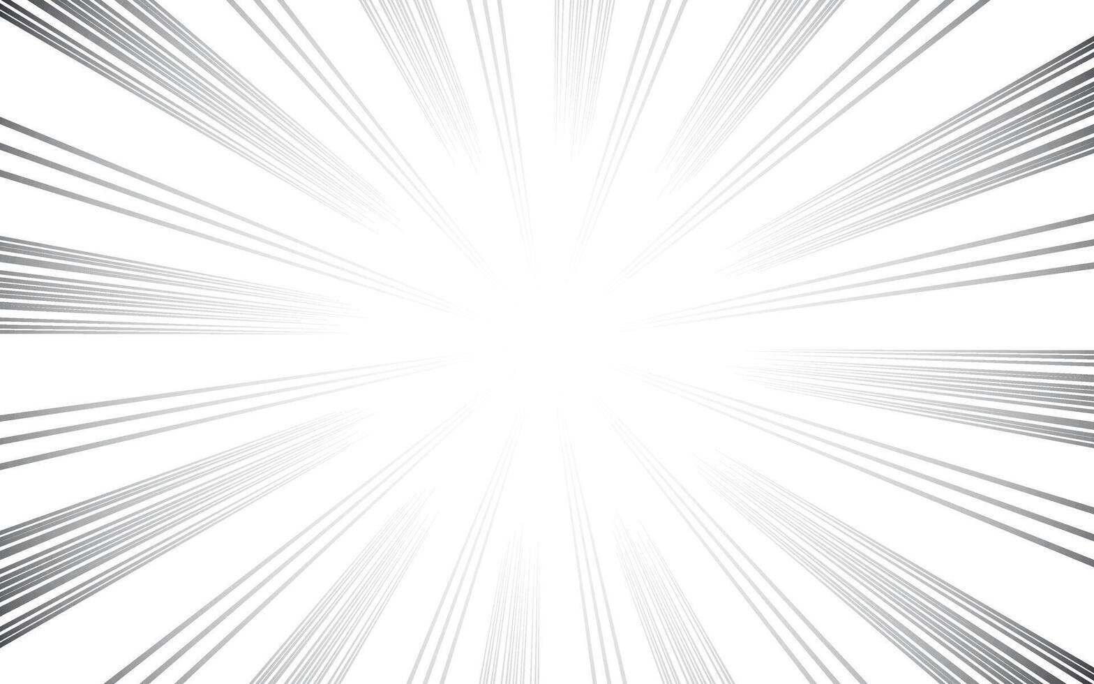 Radial speed lines background. Comic book explosion lines wallpaper. vector