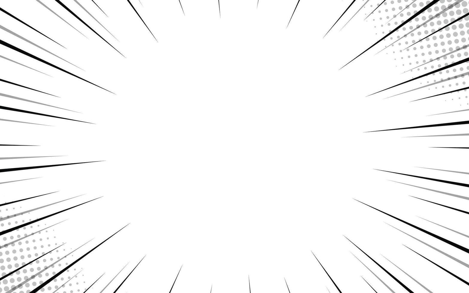 Background of radial lines for comic books. Manga speed frame, superhero action, explosion background. vector