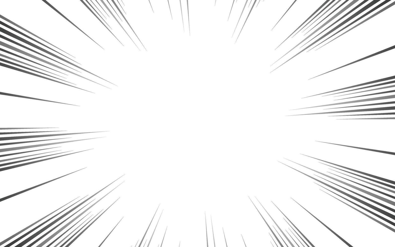Radial lines for comic books isolated on white background. Comic action frame. vector