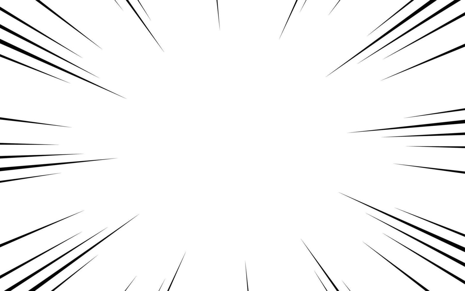 Manga speed burst frame. Radial anime speed lines. Zoom effect for comic books vector