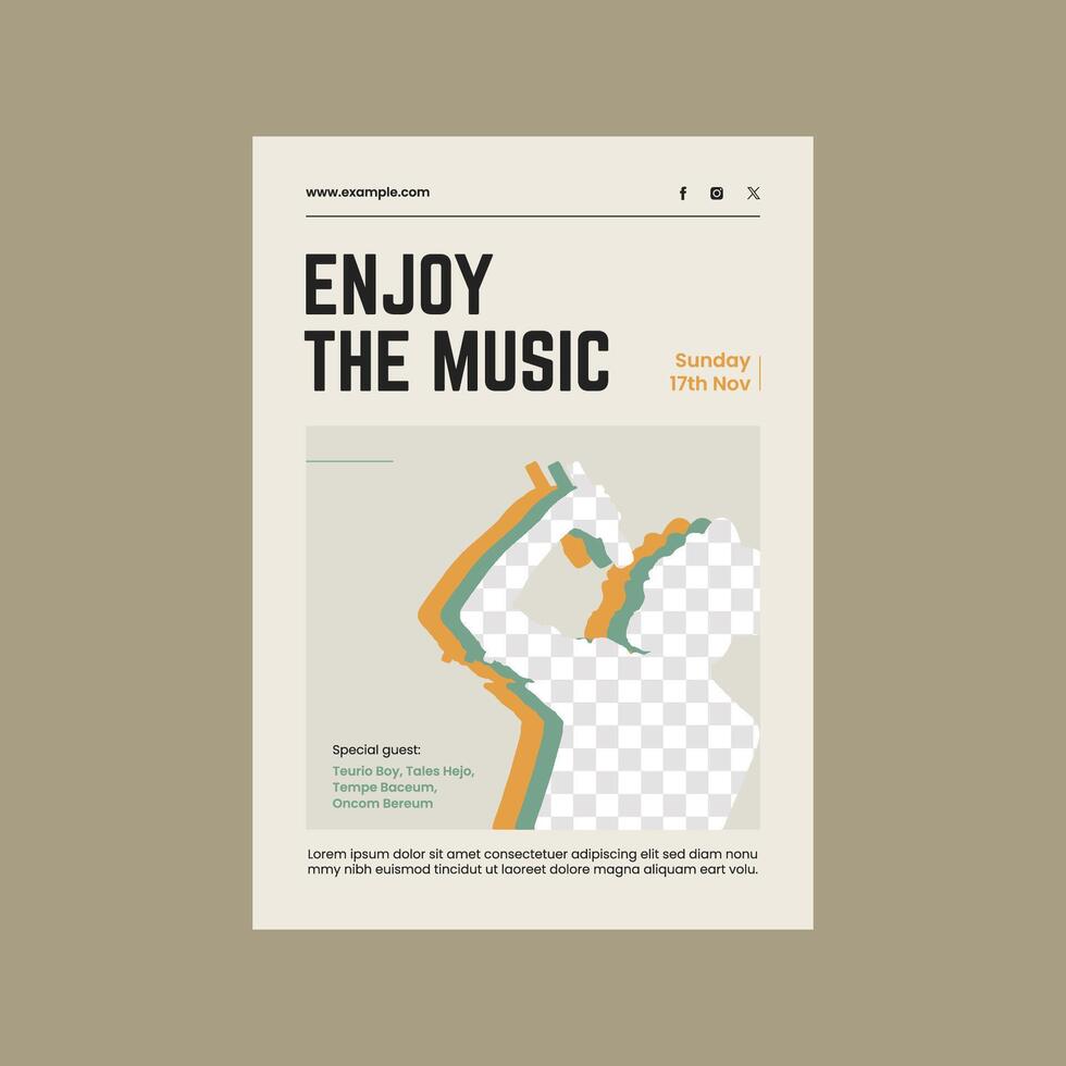 Music Poster Design Template vector
