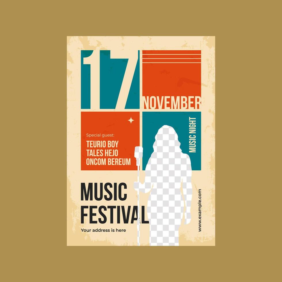 Music Festival Vintage Poster vector