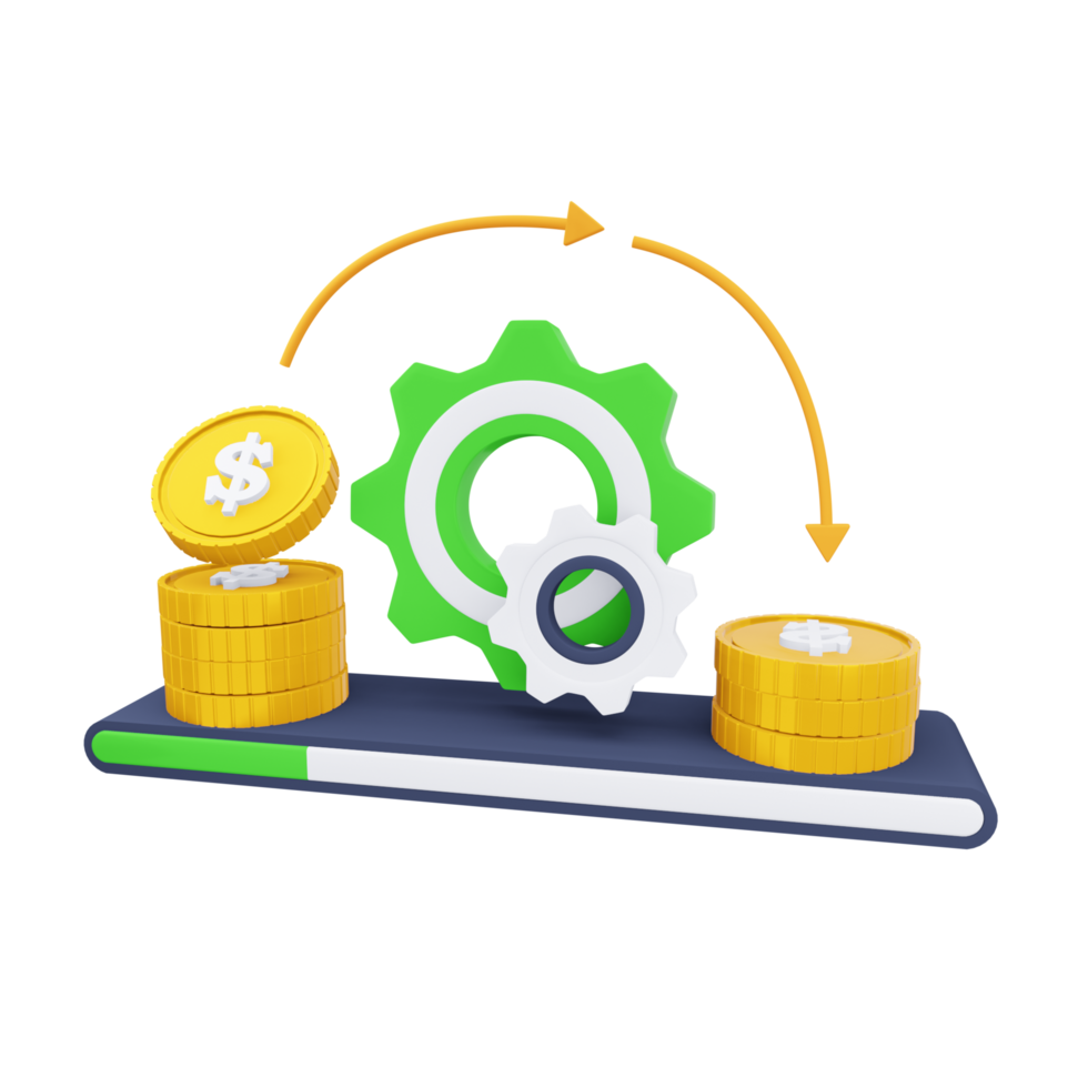 Payment process icon 3d. png