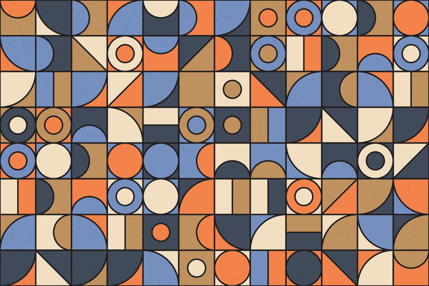 Abstract decorative design with a vintage feel and seamless repetition. Vintage geometry mosaic tracery seamless pattern vector