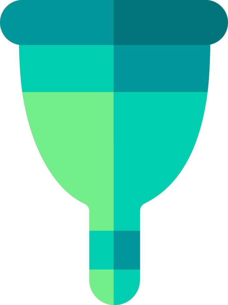 A funnel icon with a green and blue color vector