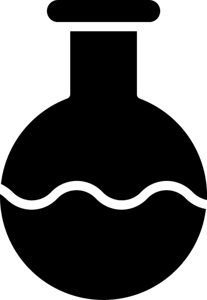A black and white illustration of a flask vector
