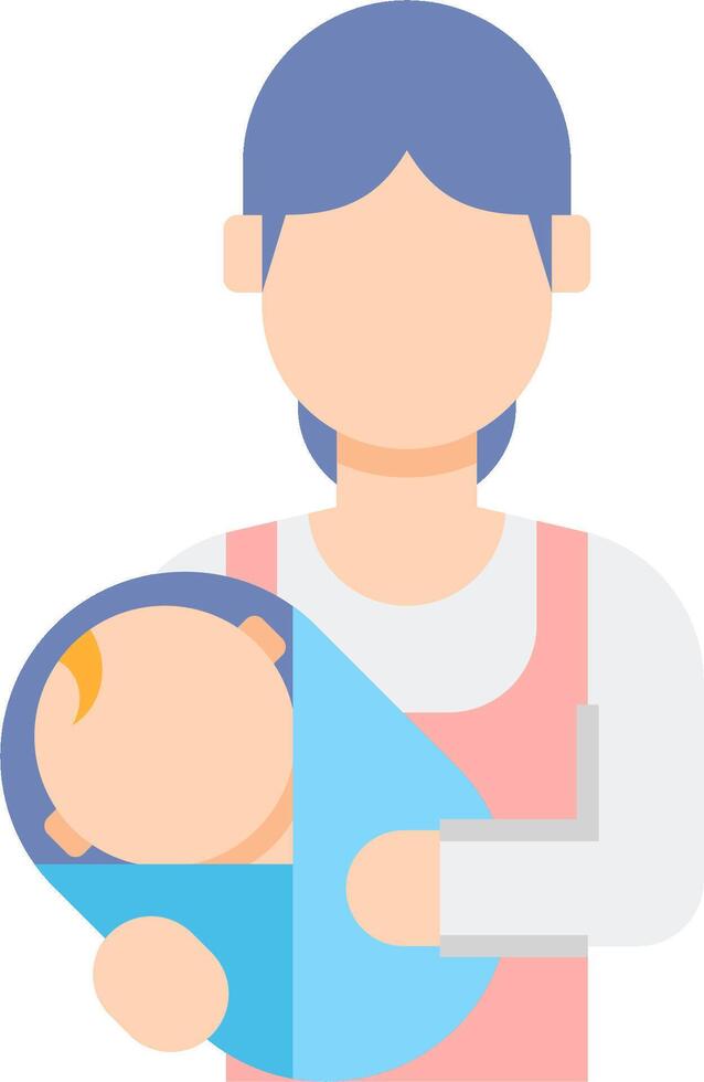 A woman holding a baby in her arms vector
