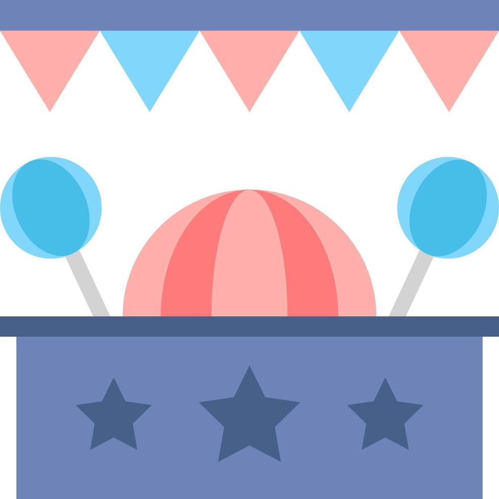 A blue box with a lollipop and flags vector