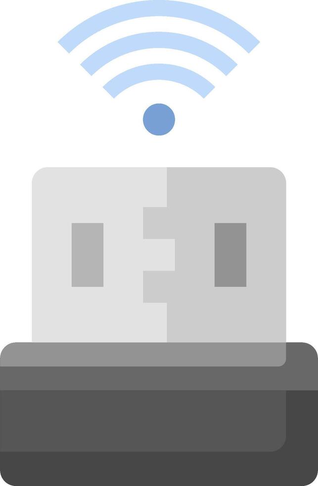 A wifi router with a blue icon vector