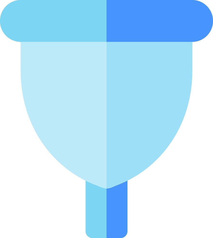 A blue funnel with a blue lid vector