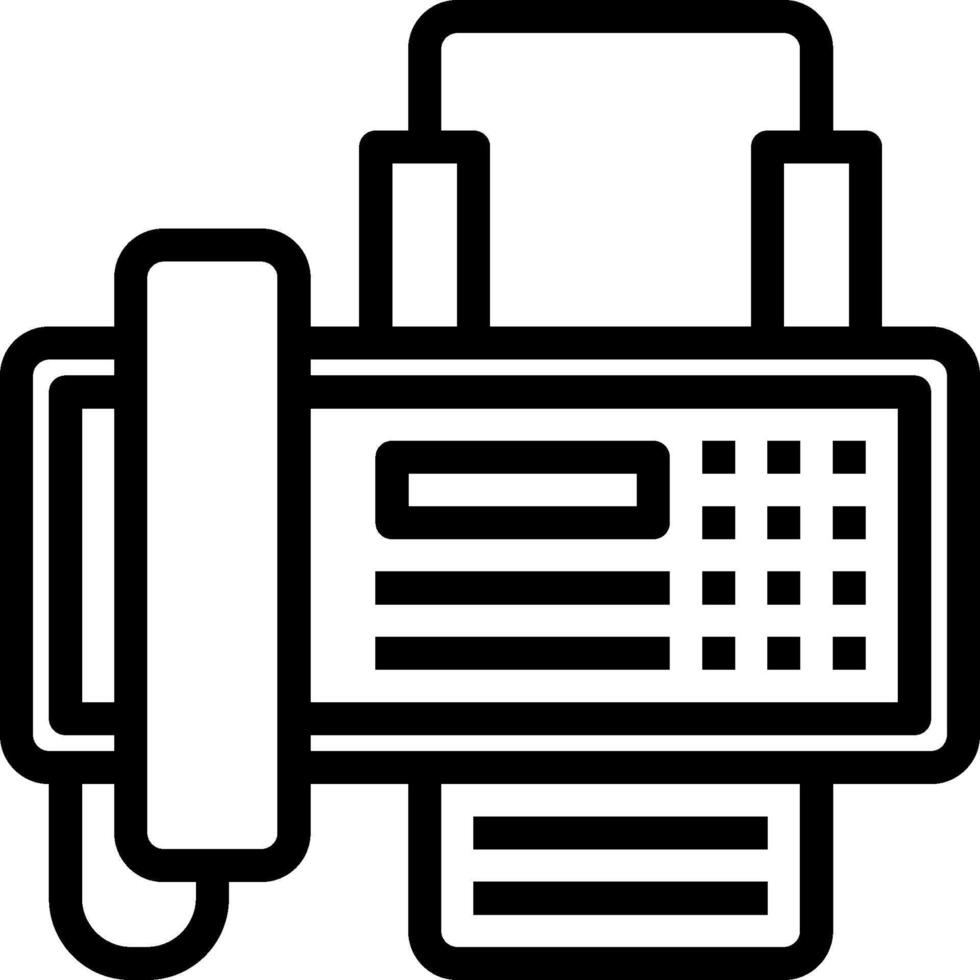 Fax machine icon vector