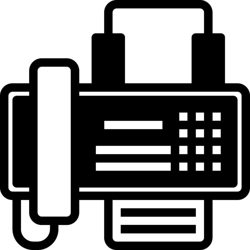 Fax machine icon vector