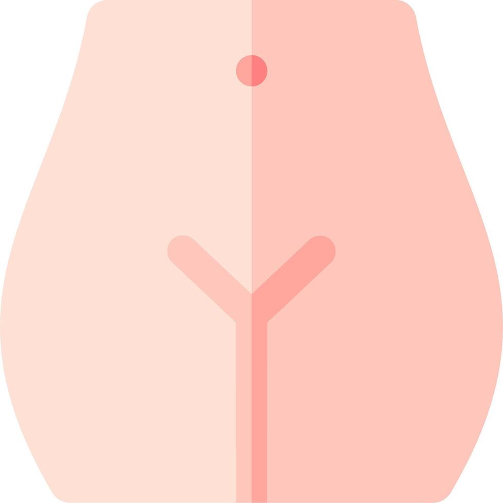 An illustration of a woman's butt vector