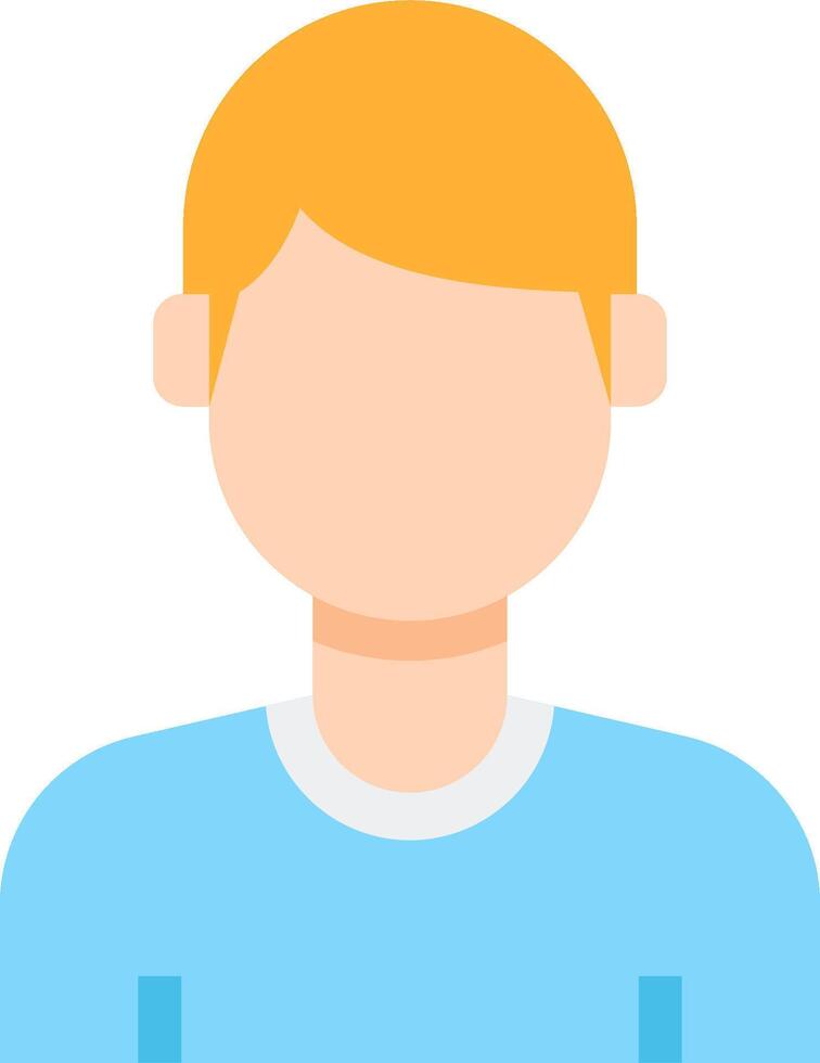 A man with blonde hair and blue shirt vector