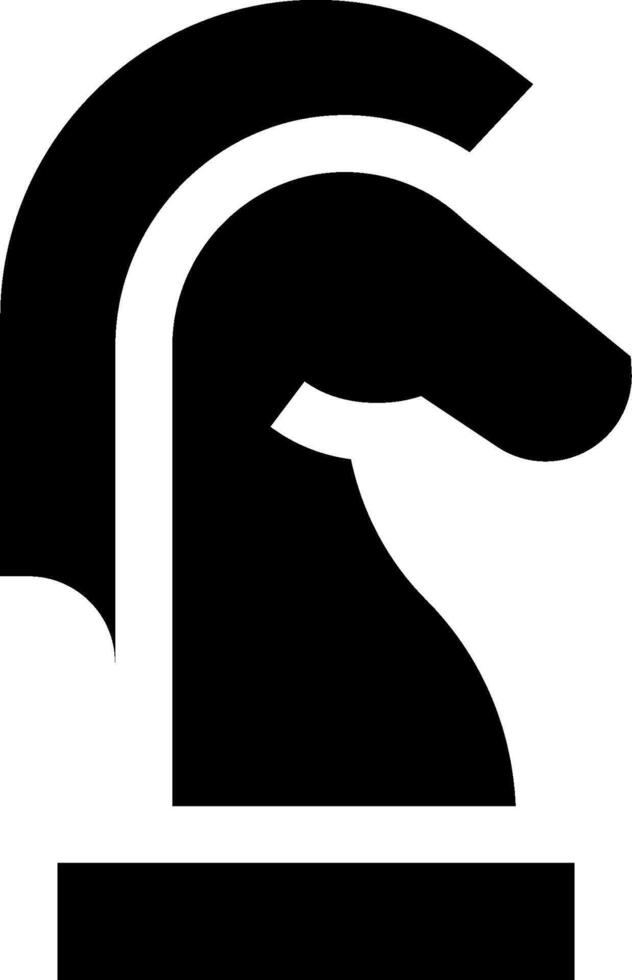 A black and white logo of a horse head vector