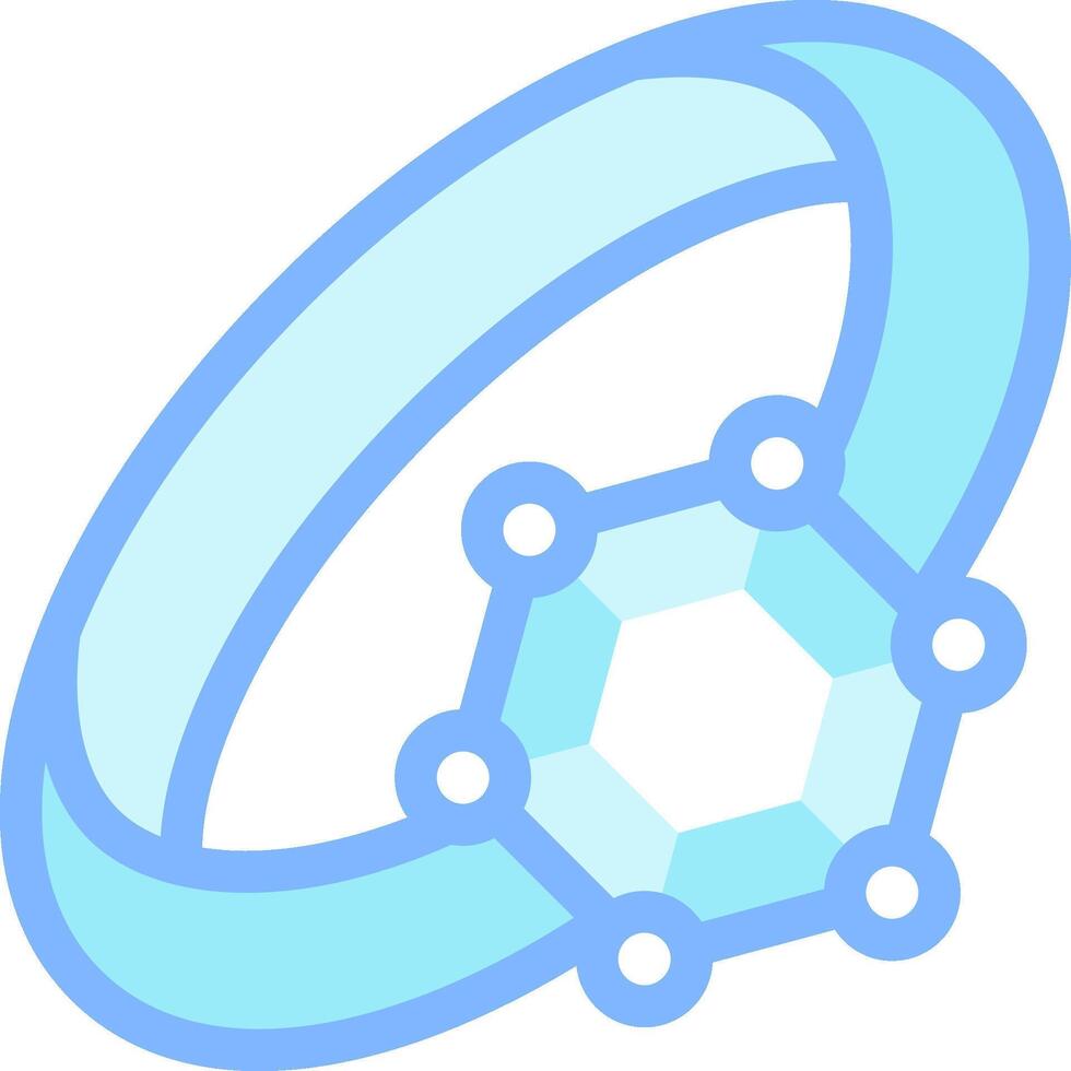 A blue ring with a diamond in the center vector