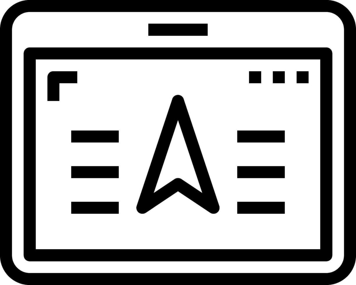 A tablet with a compass icon on it vector