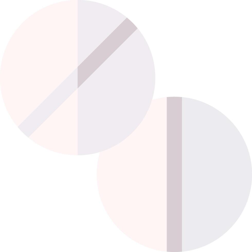 Two pills with a white background vector