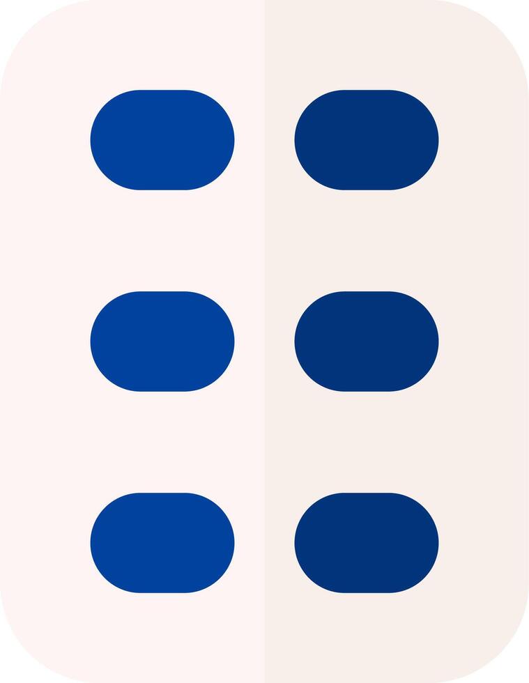 A white and blue app icon with four blue dots vector