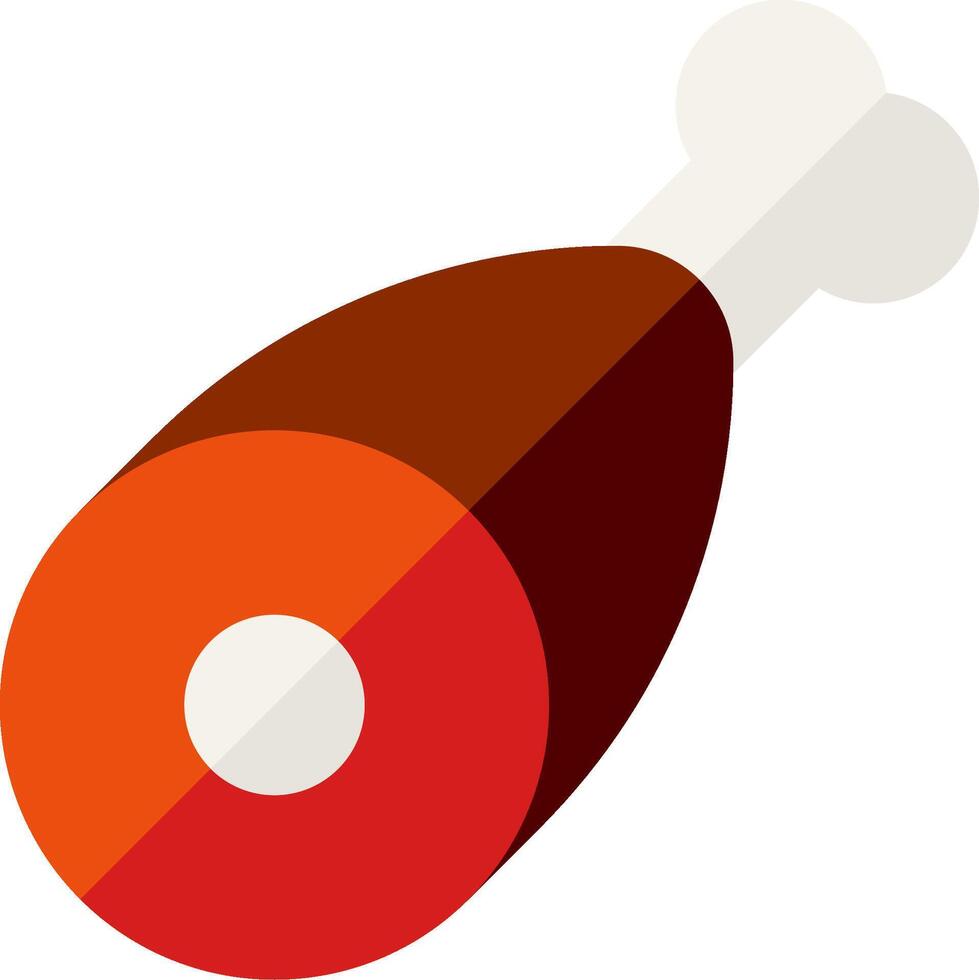 A red and white meatball icon vector