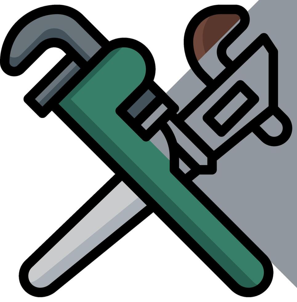 A wrench and a wrench are on a white background vector