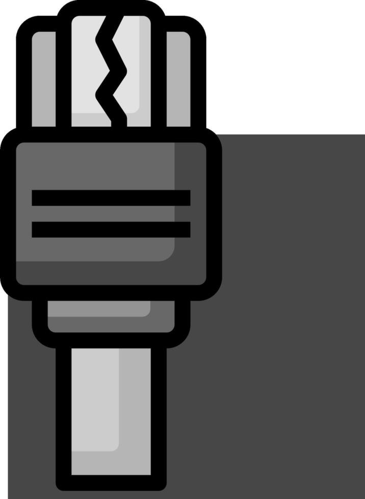 A black and white image of a plug vector
