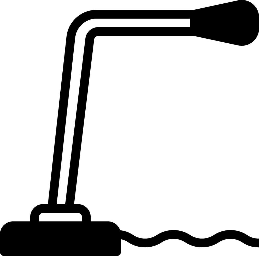A black and white illustration of a lamp vector
