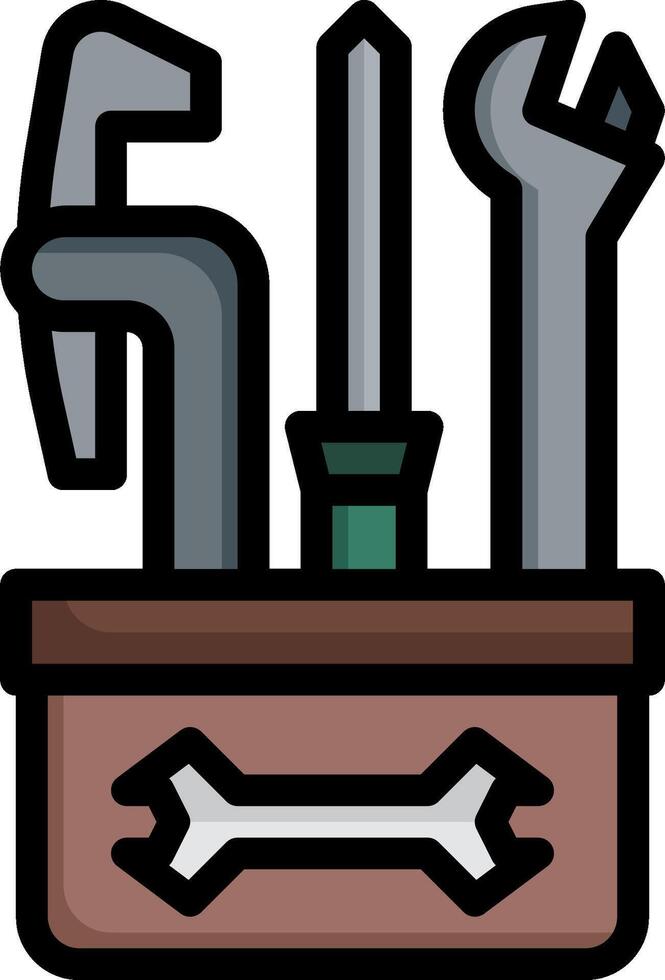 A toolbox with tools in it vector