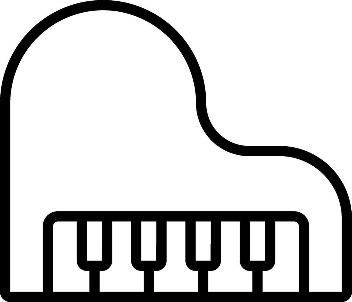 A black and white piano icon vector