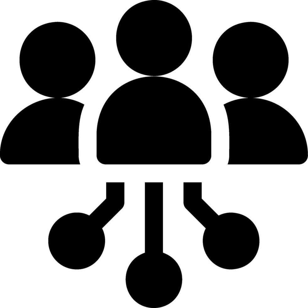 A group of people are connected to each other vector