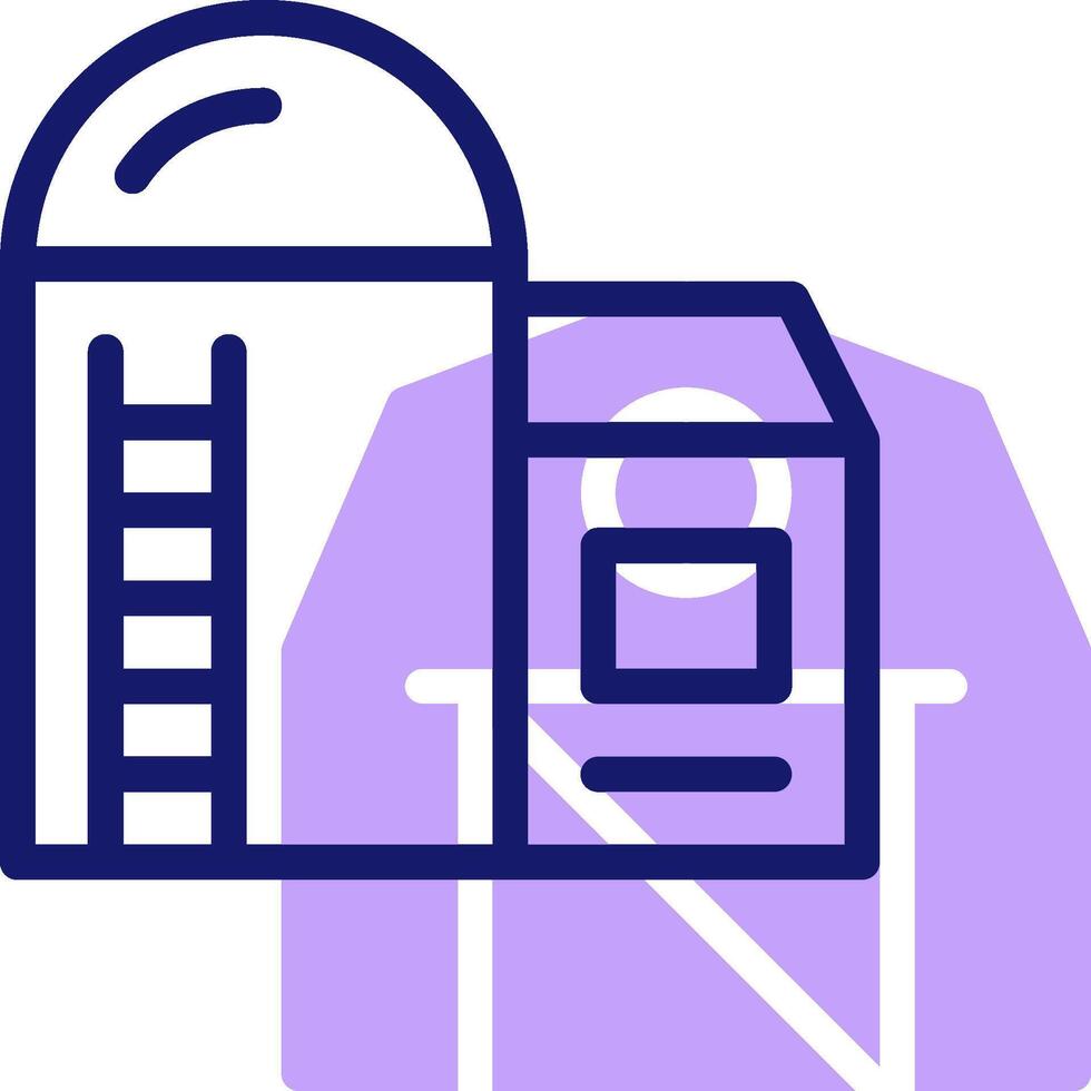 A purple icon of a milk carton and a ladder vector