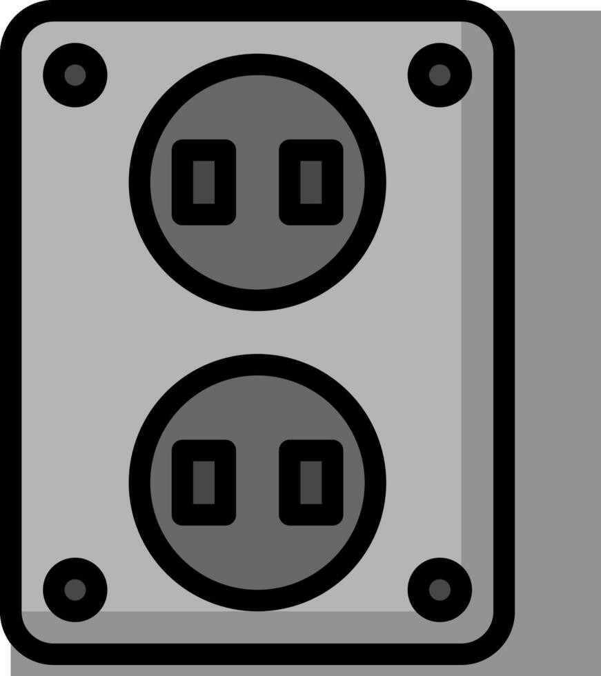 An electrical outlet with two sockets vector