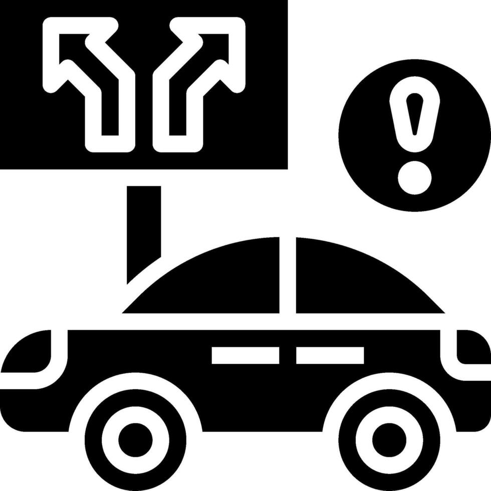 Car and sign vector