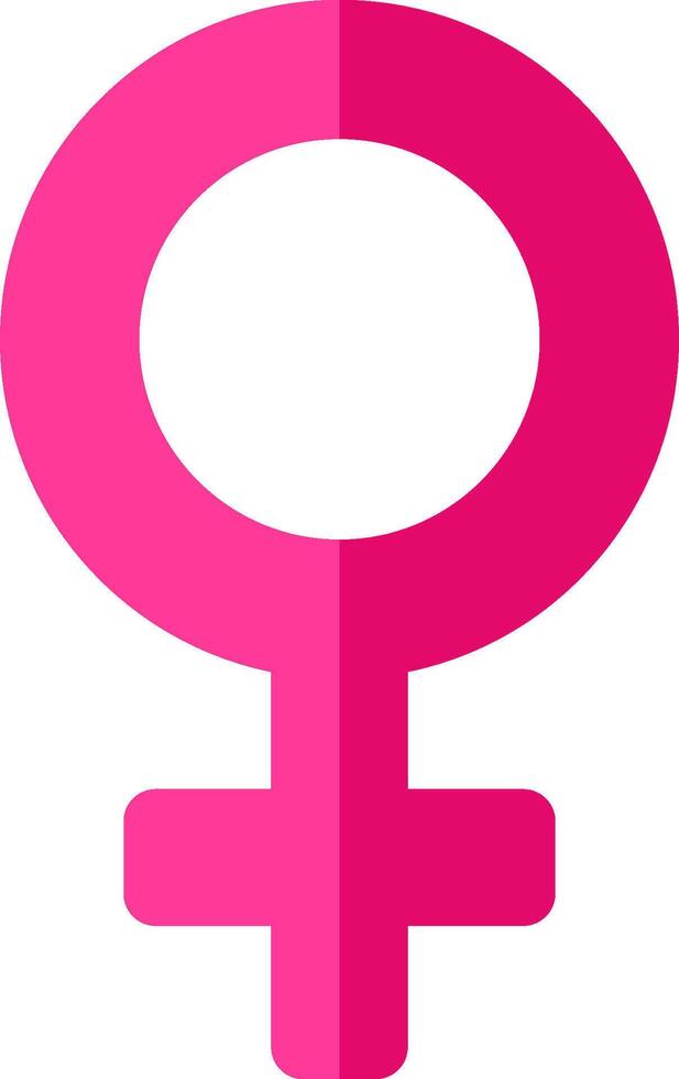 A pink female symbol on a white background vector