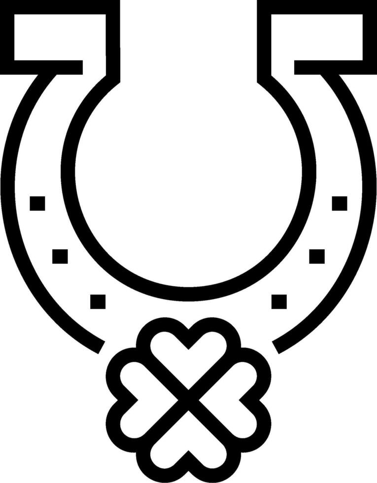 A black and white image of a horseshoe vector