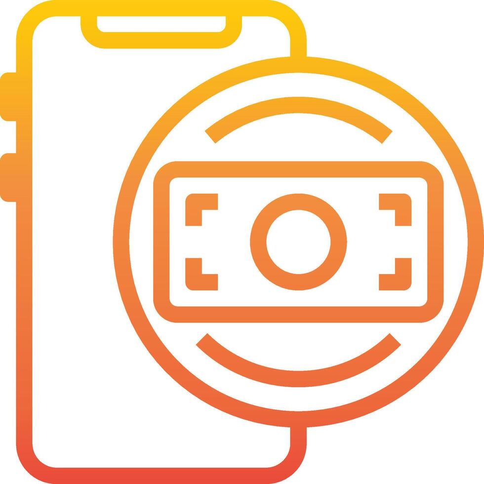 A phone with a money icon on it vector