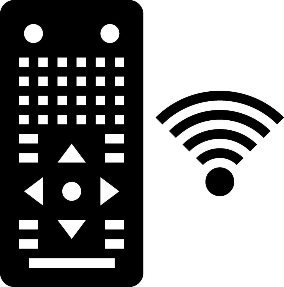 A remote control and a wifi symbol vector