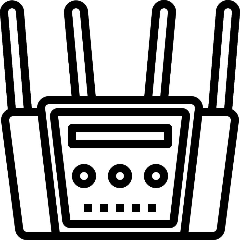 A router with four antennas on top vector