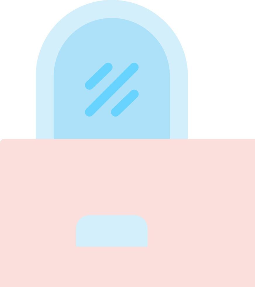 A blue box with a blue and white stripe on it vector
