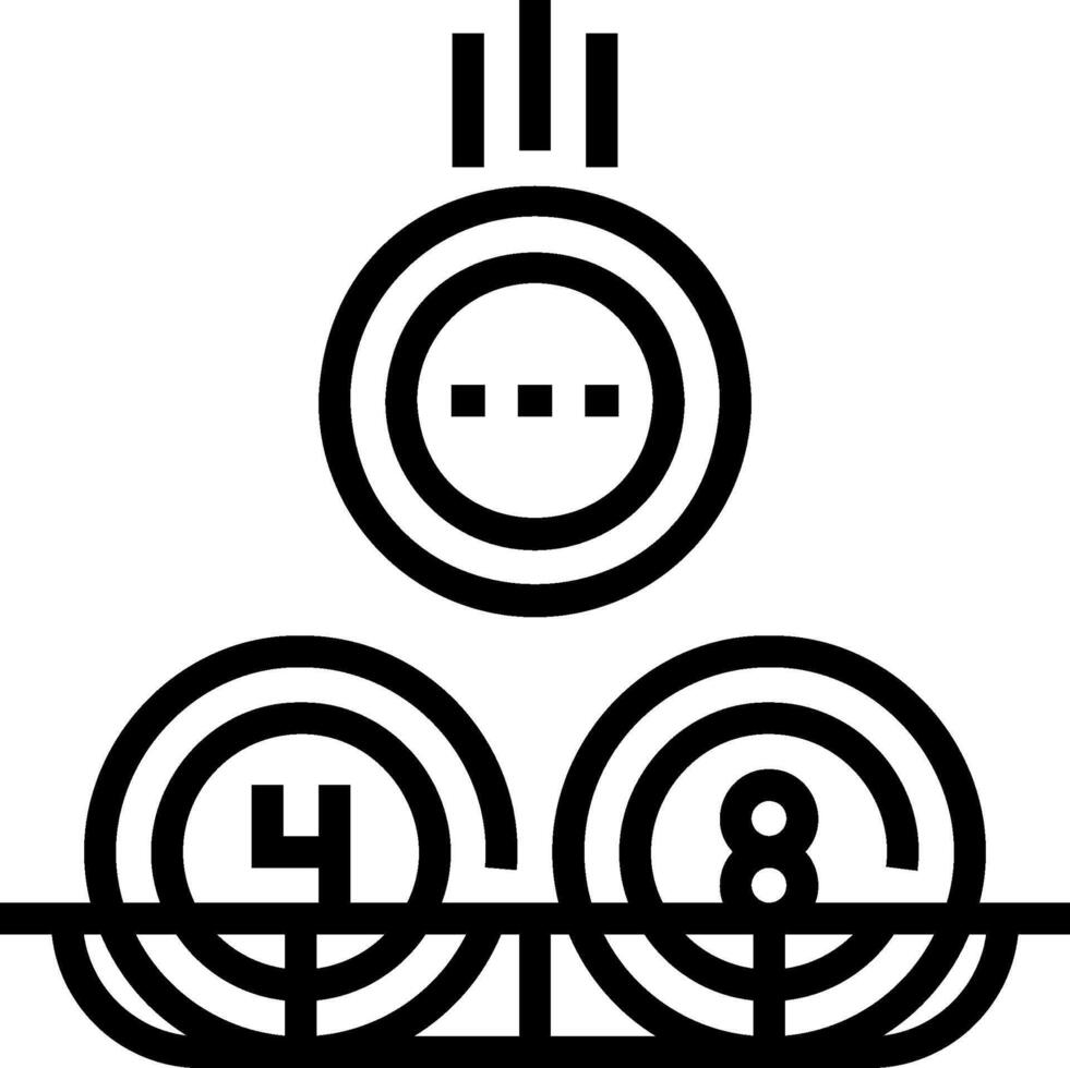 A black and white image of a clock with numbers vector