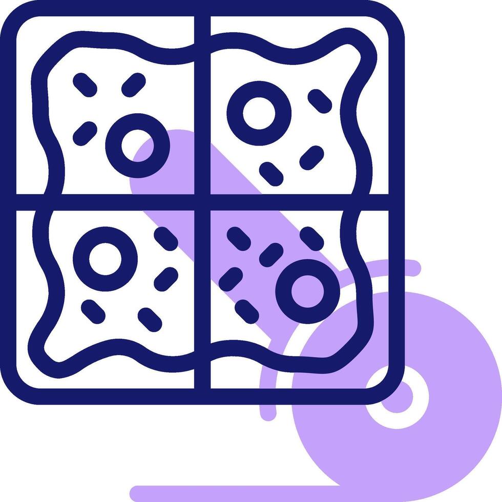 A purple square with a square of squares on it vector