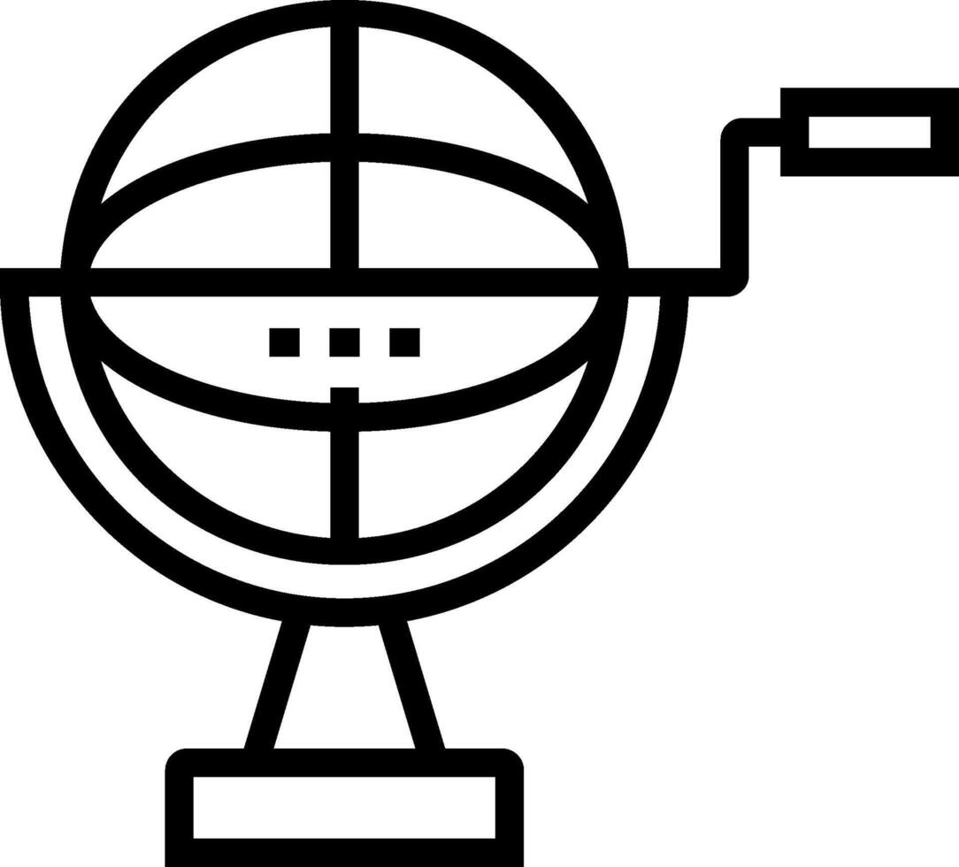 A globe with a light on it vector