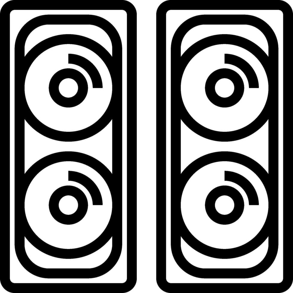 Two speakers with a white background vector