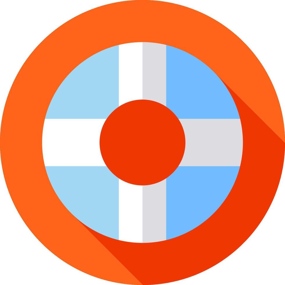 A life preserver icon in a flat design vector