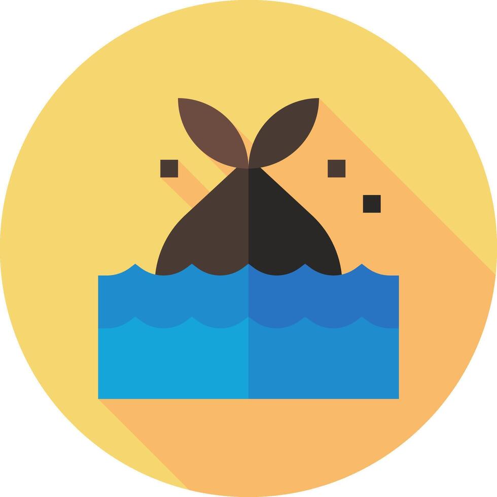A whale in the water with a fish on it vector
